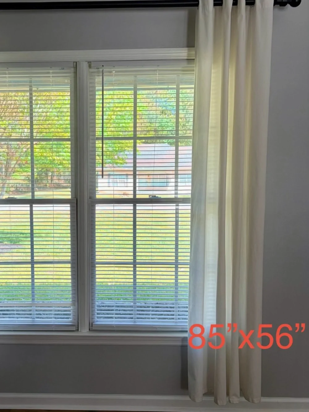 Neutral White Curtain Panels 100% Cotton- Home Accents
